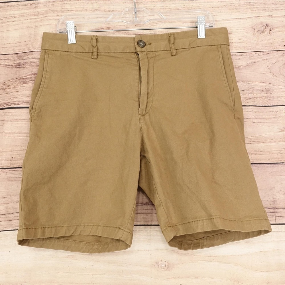 Old Navy Shorts Mens 31 Beige Chino Cotton Spandex Slim Built In Flex 8 Inseam
